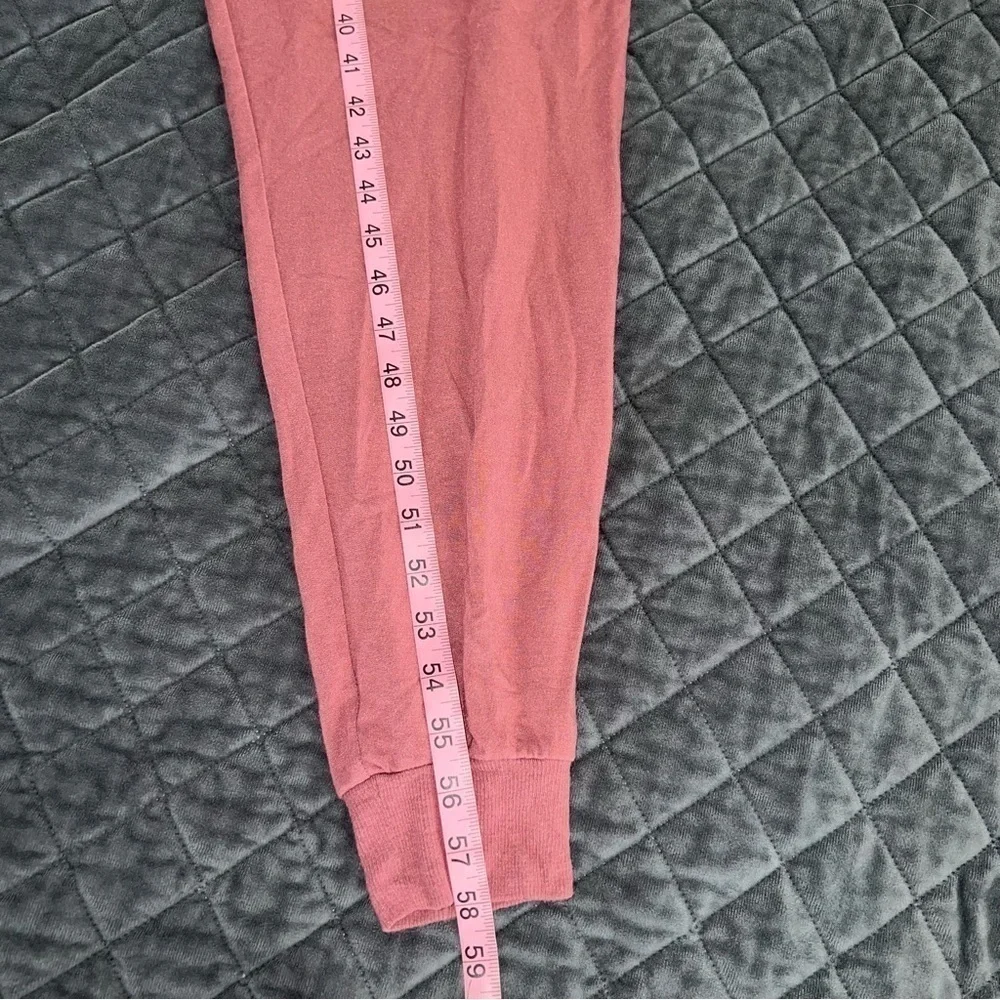 Athleta Jumpsuit Women Small Balance Rose Pink Sweatpants Jogger One Piece T